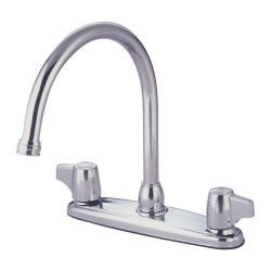 Kingston Brass GKB771 Water Saving Vista Centerset Kitchen Faucet w/ Canopy Handles, Chrome