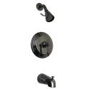 Kingston Brass NB3630AL Water Onyx Pressure Balanced Tub & Shower Faucet w/ Metal Lever Handle