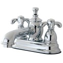 Kingston Brass KS7002TX 4" Centerset Lavatory Faucet with Heritage Spout and TX Metal Cross Handle