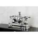 Kingston Brass KS710 4" Centerset Lavatory Faucet with Heritage Spout and BX Metal Cross Handle