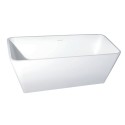 Kingston Brass VRTSQ592722 Aqua Eden Lydia 59" Contemporary Freestanding Rectangular Solid Surface Tub