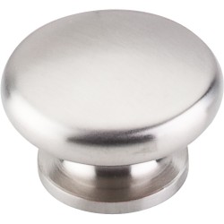 Top Knobs SS19 Flat Round Knob 1-1/2" L x 1-1/2" W, Brushed Stainless Steel