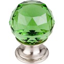 Top Knobs TK119 Green Crystal Knob 1-1/8" L x 1-1/8" W