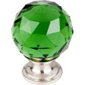 Top Knobs TK120PC TK120 Green Crystal Knob 1-3/8" L x 1-3/8" W