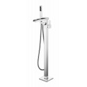 Dyconn BTF41-BN Victoria Contemporary/ Modern Design Freestanding Bath Tub Filler Faucet w/ Hand Shower