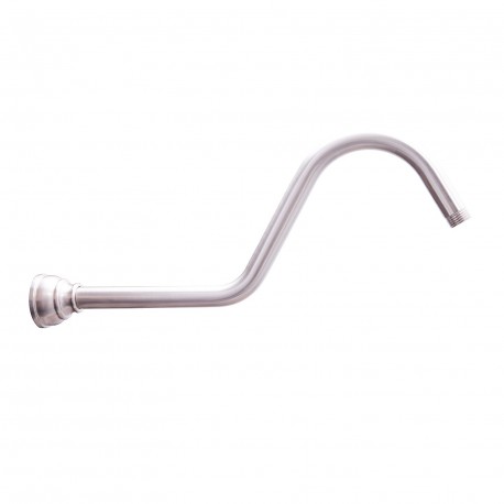 Dyconn Faucet WSA0316 S Shaped Shower Arm with Flange, 16"