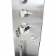 BOANN BNSPS903 Stainless Steel Rainfall Shower Panel System with Hand Shower, 5 Adjustable Jets and Thermostat Control