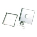 Boann BNSDC16 Contemporary / Modern Invisible Style 304 Tile Insert Square Shower Drain, 6" X 6", Brushed Stainless