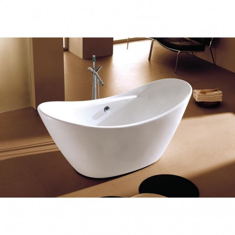 Dyconn DYF-WTM-02701-R Siena 5.7 ft. Acrylic Slipper Flatbottom Non-Whirlpool Bathtub in White