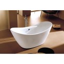 Dyconn DYF-WTM-02803RR Siena 5.7 ft. Acrylic Slipper Flatbottom Non-Whirlpool Bathtub in White