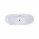 Dyconn DYF-WTM-02701-R Siena 5.7 ft. Acrylic Slipper Flatbottom Non-Whirlpool Bathtub in White