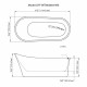 Dyconn DYF-WTM02803-NM Benerento 5.7 ft. Acrylic Slipper Flatbottom Non-Whirlpool Bathtub with Oval in White