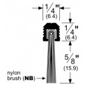 Pemko 5061ANB-24 Brush Gasket w/ Mortise Aluminum Retainer & 5/8" Nylon Brush, Mill Finish Aluminum