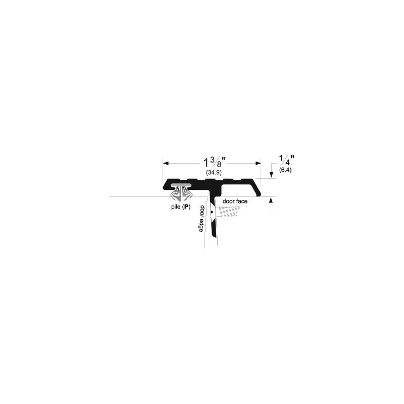 Pemko 355 Surface-Mounted, T-Shaped Astragal