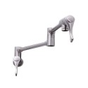 Dyconn Faucet WPF06-BN Contemporary / Modern Savannah Retractable Modern Wall Mount Pot Filler Faucet, Brushed Nickel