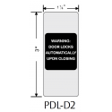 Pemko PDL-D2 Privacy Door Latch "Door Locks Automatically…" Decal