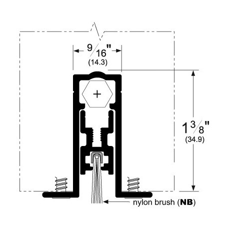 Pemko 411 Full Mortise Automatic Door Bottom