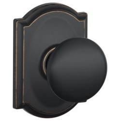 Schlage Residential F10 PLY 619 CAM PLY CAM Plymouth Door Knob with Camelot Decorative Rose