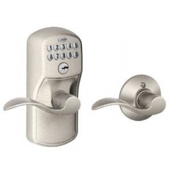 Schlage FE575 PLY Plymouth Keypad Entry Auto-Lock with Accent Lever