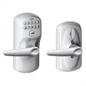 Schlage FE595 PLY JAZ Plymouth Keypad Entry w/ Flex Lock & Jazz Lever, Satin Chrome