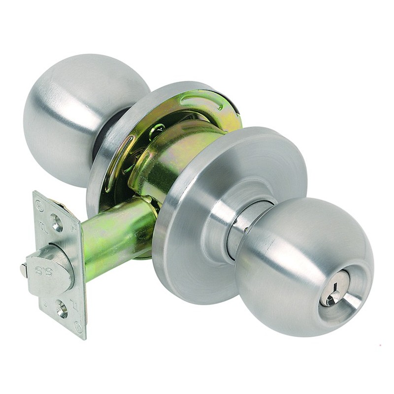 Value Brand KC2300 Heavy-Duty Commercial Grade 2 Cylindrical Knobset, Finish- Satin Stainless Steel