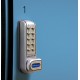 Codelocks KL1200 KL1200SG Series Heavy Duty Cabinet Lock - Kit with Spindle to fit 1/4" - 1" Thick Door, Finish-Silver Grey