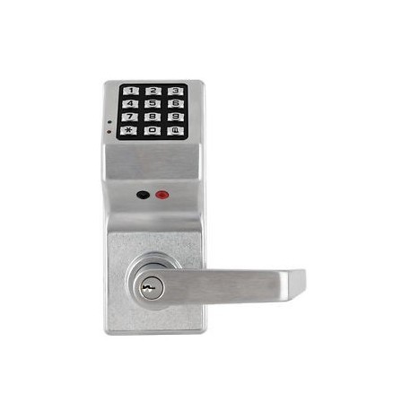 Alarm Lock DL2800/10B Trilogy T2 Cylindrical Keyless Electronic Keypad Lock, Straight Lever