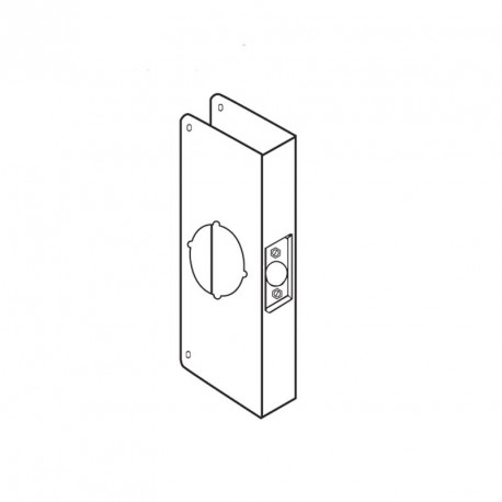DON JO 1-BZ-CW 1-CW Wrap Around Plates for Cylindrical Door Locks with 2-1/8" Hole