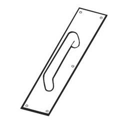 Don-Jo 7816 Pull Plate, Satin Stainless Steel Finish