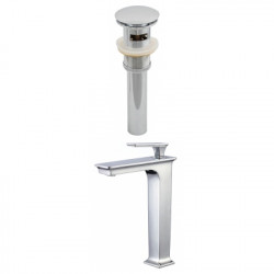 American Imaginations AI-23437 Deck Mount CUPC Approved Brass Faucet Set In Chrome Color - Overflow Drain Incl.