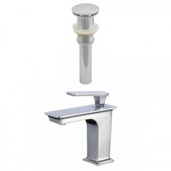American Imaginations AI-23444 1 Hole CUPC Approved Brass Faucet Set In Chrome Color - Drain Incl.