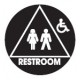 Don-Jo CHS-8-RESTROOM Mens & Womens Family Restroom Handicapped Commercial Washroom Signs, US CHS-8-BLACK Finish