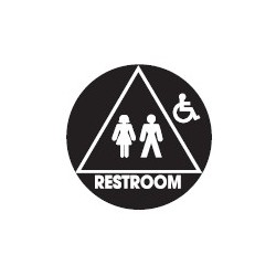 Don-Jo CHS-8-RESTROOM Mens & Womens Family Restroom Handicapped Commercial Washroom Signs, US CHS-8-BLACK Finish