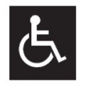 Don-Jo HD-1-WBL Decals, White On Blue Finish w/ Wheel Chair Accessible Logo