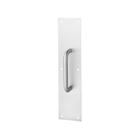 Rockwood 102 x 70B Commercial Door Standard Gauge Pull Plate - 5/8" Diameter x 51/2" CTC