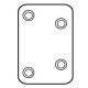 Rockwood 604 SHIM Clear Plastic Shim for 604 Solid Brass Door Guard