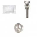 American Imaginations AI-21544 24.25-in. W 3H4-in. Ceramic Top Set In White - Overflow Drain Incl.