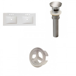 American Imaginations AI-21640 48-in. W 3H4-in. Ceramic Top Set In White Color - Overflow Drain Incl.