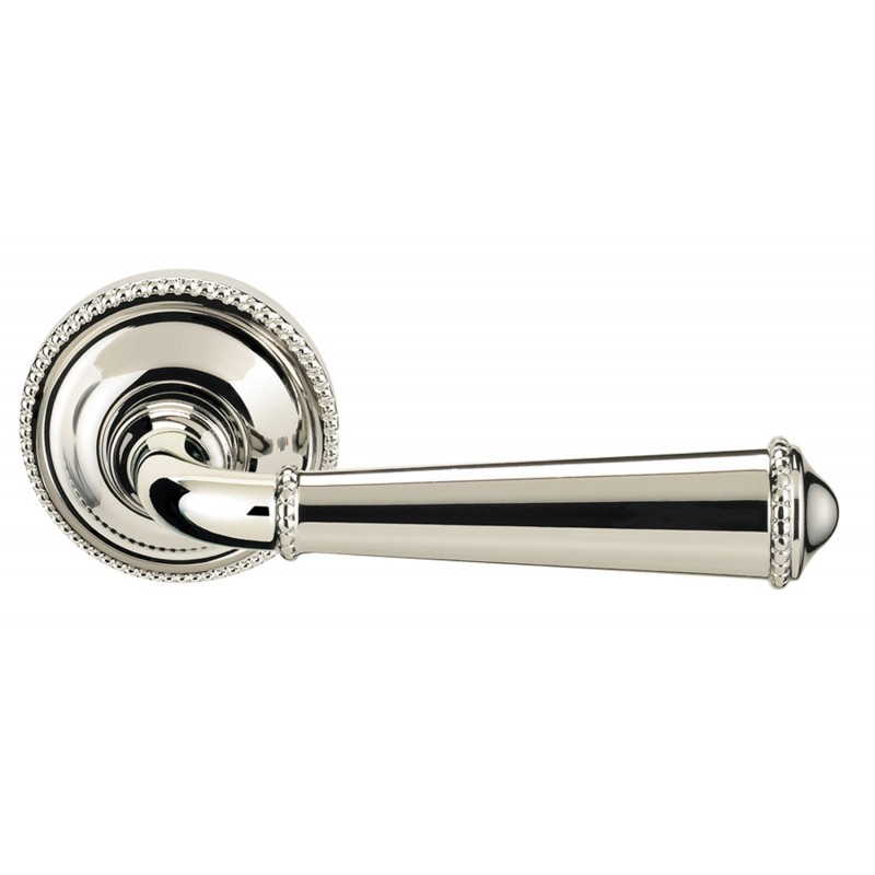 Omnia 946 Interior Traditional Beaded Lever Latchset - Solid Brass