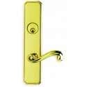 Omnia D11055PD55L1 KA0 Exterior Traditional Deadbolt Entrance Lever Lockset - Solid Brass