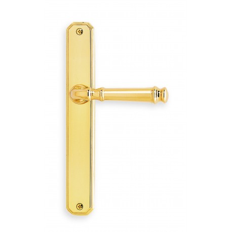 Omnia 13904/00.PD10 Classic Solid Brass Narrow Plate Latchset