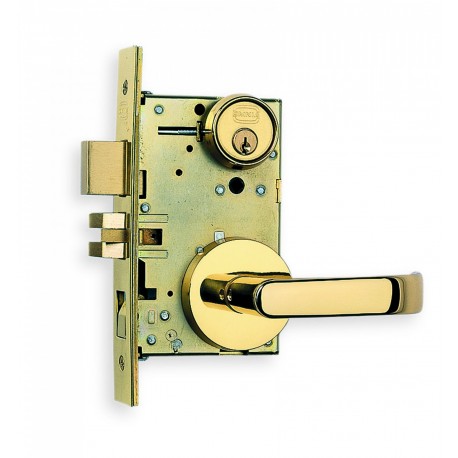 Omnia 2036 Exterior Modern Mortise Lockset Sectional Rose (Round) w/ Lever