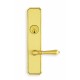 Omnia 11752J0025L20 Exterior Traditional Mortise Entrance Lever Lockset with Plate - Solid Brass
