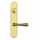 Omnia 65752B15R10 Traditional Narrow Backset Lever Lockset - Solid Brass