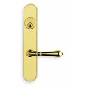 Omnia 65752A15R10 Traditional Narrow Backset Lever Lockset - Solid Brass