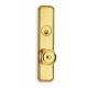 Omnia 25430J0025R10 Exterior Traditional Mortise Beaded Entrance Knob Lockset with Plates - Solid Brass