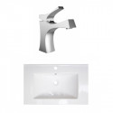 American Imaginations AI-22365 24-in. W 1 Hole Ceramic Top Set In White Color - CUPC Faucet Incl.