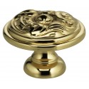 Omnia 9120-30 Solid Brass Ornate Cabinet Knob 1-3/16"