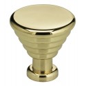 Omnia 9147-30 Solid Brass Deco Cabinet Knob 1-3/16"