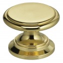 Omnia 9160-32 Simple Solid Brass Cabinet Knob 1-1/4"